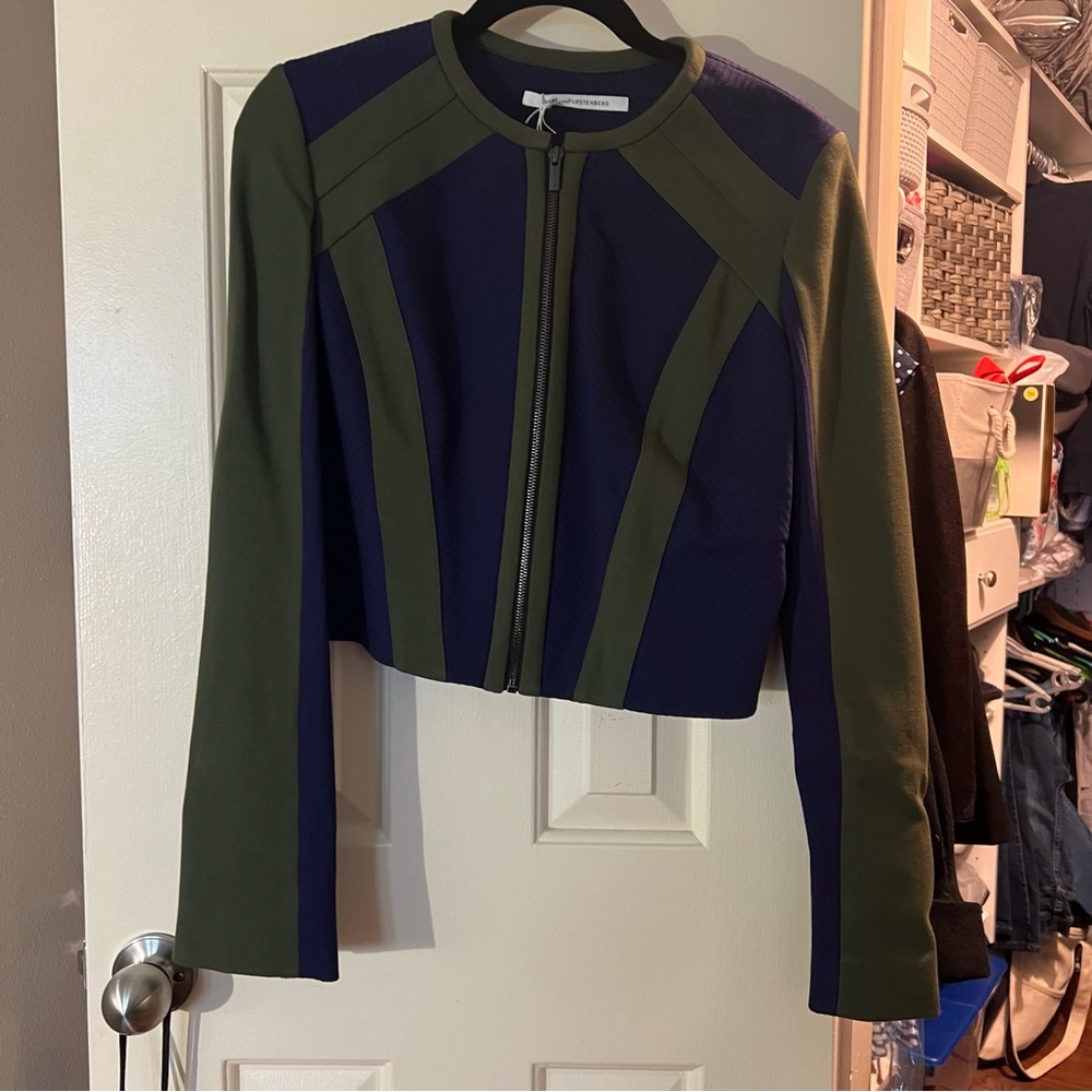 Blue and green jacket